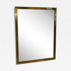 Mid Century Brass Framed Wall Mirror Italy 1950s - 4355136