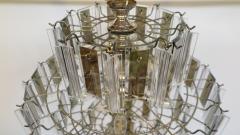 Mid Century Brass Glass and Lucite Chandelier - 767492