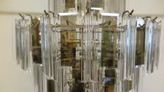 Mid Century Brass Glass and Lucite Chandelier - 767496