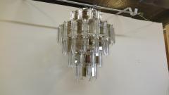 Mid Century Brass Glass and Lucite Chandelier - 767501