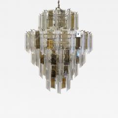 Mid Century Brass Glass and Lucite Chandelier - 770667