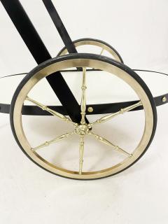 Mid Century Brass Glass and Metal Trolley - 2427606