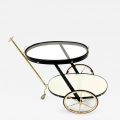 Mid Century Brass Glass and Metal Trolley - 2429705