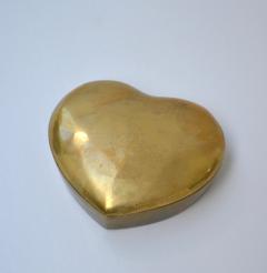Mid Century Brass Heart Form Box - 1980164