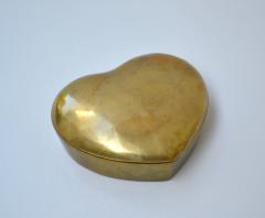 Mid Century Brass Heart Form Box - 1980166