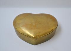 Mid Century Brass Heart Form Box - 1980167
