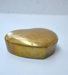 Mid Century Brass Heart Form Box - 1980168