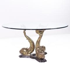 Mid Century Brass Koi Dining Table - 3855489