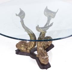 Mid Century Brass Koi Dining Table - 3855491