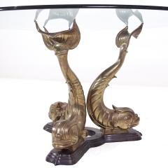 Mid Century Brass Koi Dining Table - 3855492