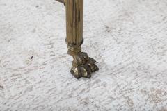 Mid Century Brass Lion Paw Marble Coffee Table - 2423994