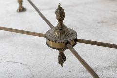 Mid Century Brass Lion Paw Marble Coffee Table - 2423996