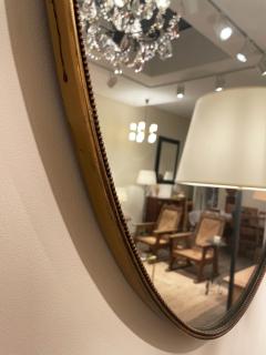 Mid Century Brass Oval Mirror - 2306550