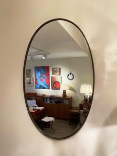 Mid Century Brass Oval Mirror - 2306564