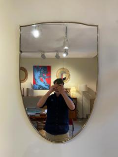 Mid Century Brass Shield Mirror - 2116702