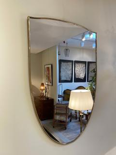 Mid Century Brass Shield Mirror - 2116706