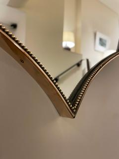 Mid Century Brass Shield Mirror - 2306592