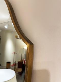 Mid Century Brass Shield Mirror - 2814260