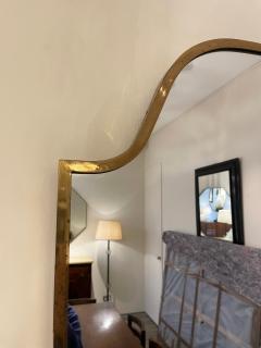 Mid Century Brass Shield Mirror - 2963552