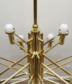 Mid Century Brass Tower Chandelier - 2927945