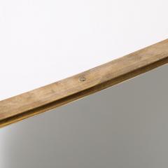 Mid Century Brass Wrapped Tapered Mirror with Rounded Corners - 4162049