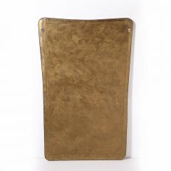 Mid Century Brass Wrapped Tapered Mirror with Rounded Corners - 4162050