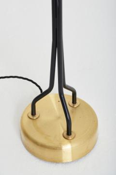 Mid Century Brass and Black Floor Lamp - 2028674