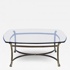 Mid Century Brass and Glass Coffee Table - 2636973