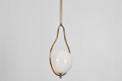 Mid Century Brass and Glass Pendant Lamp Europe 20th Century - 3698817