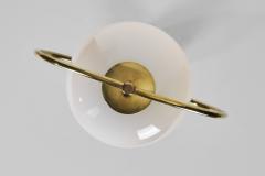 Mid Century Brass and Glass Pendant Lamp Europe 20th Century - 3698819