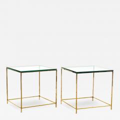 Mid Century Brass and Glass Side End Tables 1960 - 3610659