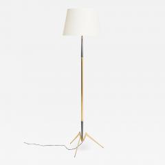 Mid Century Brass and Gunmetal Floor Lamp - 2010011