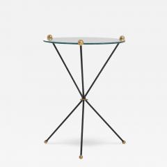 Mid Century Brass and Iron Side table - 2631844