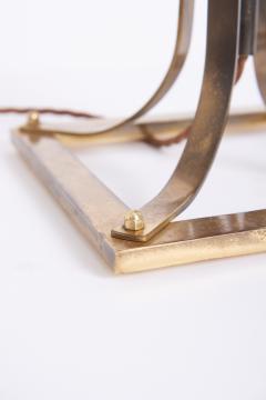 Mid Century Brass and Rattan Table Lamp - 3667080