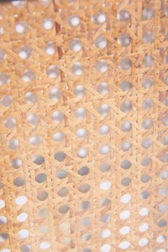 Mid Century Brass and Rattan Table Lamp - 3667085