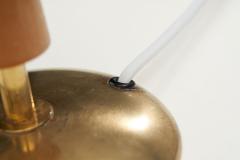 Mid Century Brass and Wood Table Lamp Scandinavia 1940s - 1948096