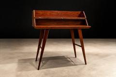 Mid Century Brazilian Modern Rosewood Lift Top Desk Brazil 1950s - 4531060