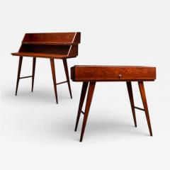 Mid Century Brazilian Modern Rosewood Lift Top Desk Brazil 1950s - 4538918