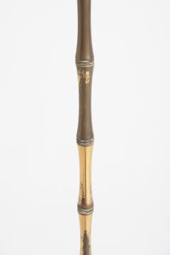 Mid Century Bronze Bamboo Floor Lamp - 3663423