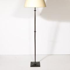Mid Century Bronze Floor Lamp W Pointed Detailing in the Manner of Giocametti - 3752537