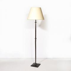 Mid Century Bronze Floor Lamp W Pointed Detailing in the Manner of Giocametti - 3752538