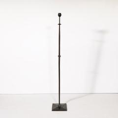 Mid Century Bronze Floor Lamp W Pointed Detailing in the Manner of Giocametti - 3752609