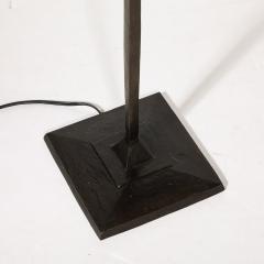 Mid Century Bronze Floor Lamp W Pointed Detailing in the Manner of Giocametti - 3752622