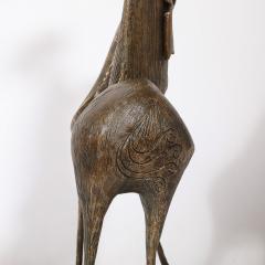 Mid Century Bronze Signed Gloria Ellies Stylized Horseman Sculpture Edition 4 6 - 4745533