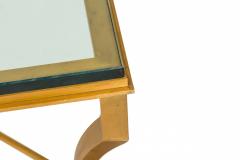 Mid Century Bronze and Clear Glass Hoof Foot Coffee Cocktail Table - 2793498