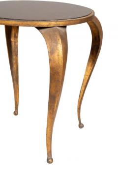 Mid Century Bronzed Metal And Faux Tortoise Table - 4139725