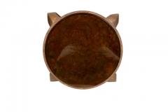 Mid Century Bronzed Metal And Faux Tortoise Table - 4139736