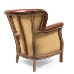 Mid Century Brown Leather Club Chairs - 4660344