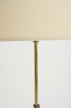 Mid Century Brown Leather Floor lamp - 3338754