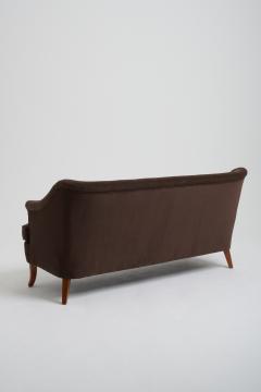 Mid Century Brown Velvet Sofa - 2876511